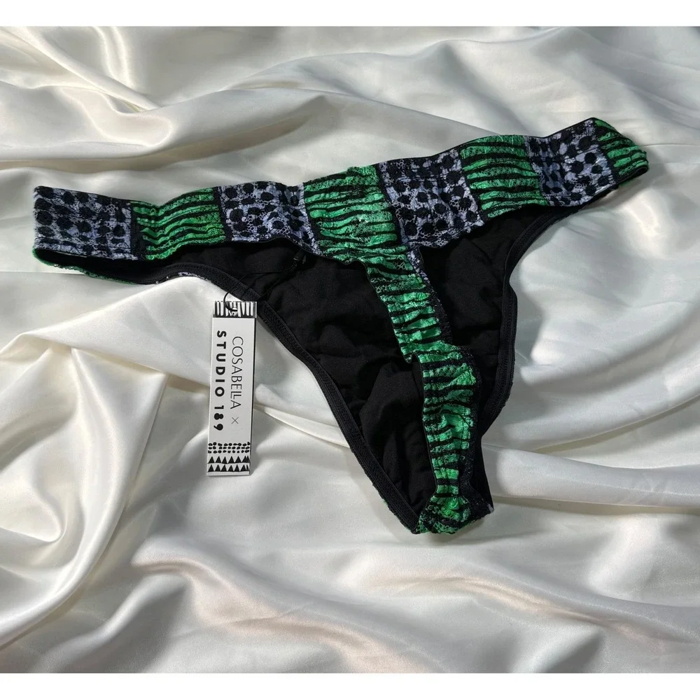 Men's Luxury Lace G-String Bold‎ Print Sexy Designer Thong Statement Piece XL